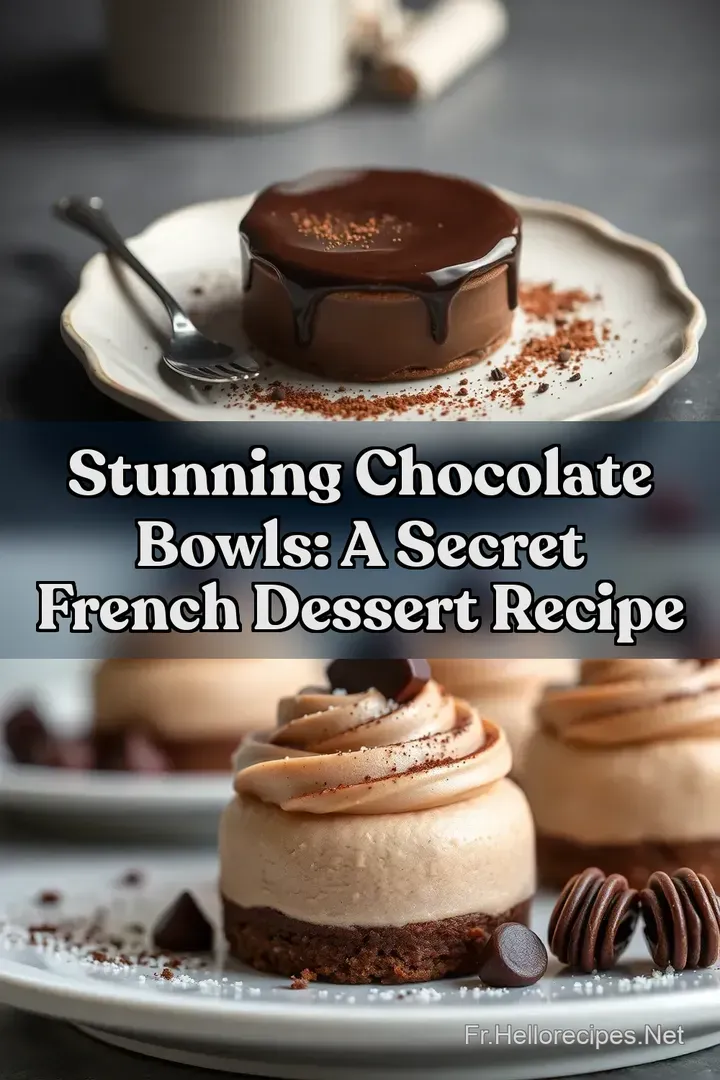Stunning Chocolate Bowls: A Secret French Dessert Recipe : ÉPINGLER POUR PLUS TARD Stunning Chocolate Bowls: A Secret French Dessert Recipe