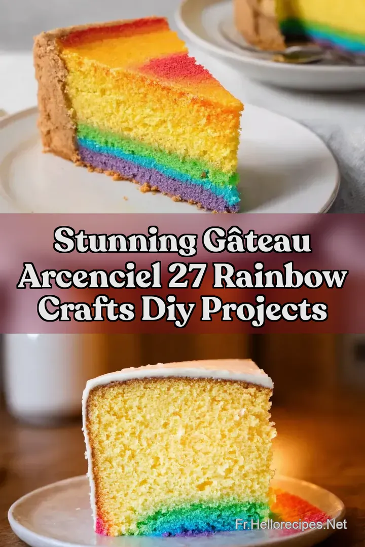 Stunning G&acirc;teau ArcenCiel 27 Rainbow Crafts DIY Projects