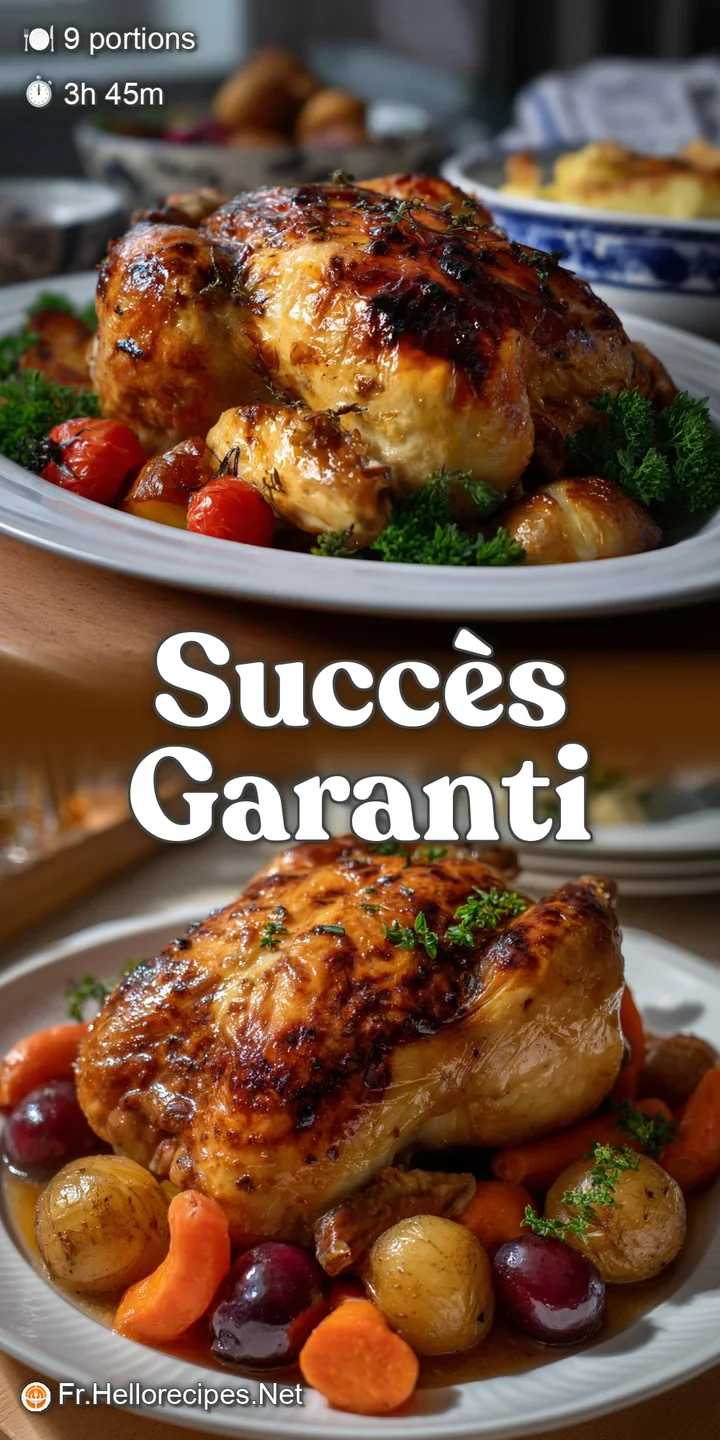 Close-up of the dish revealing a flaky, golden pastry crust and a rich, savory filling with visible herbs. Steaming and in...