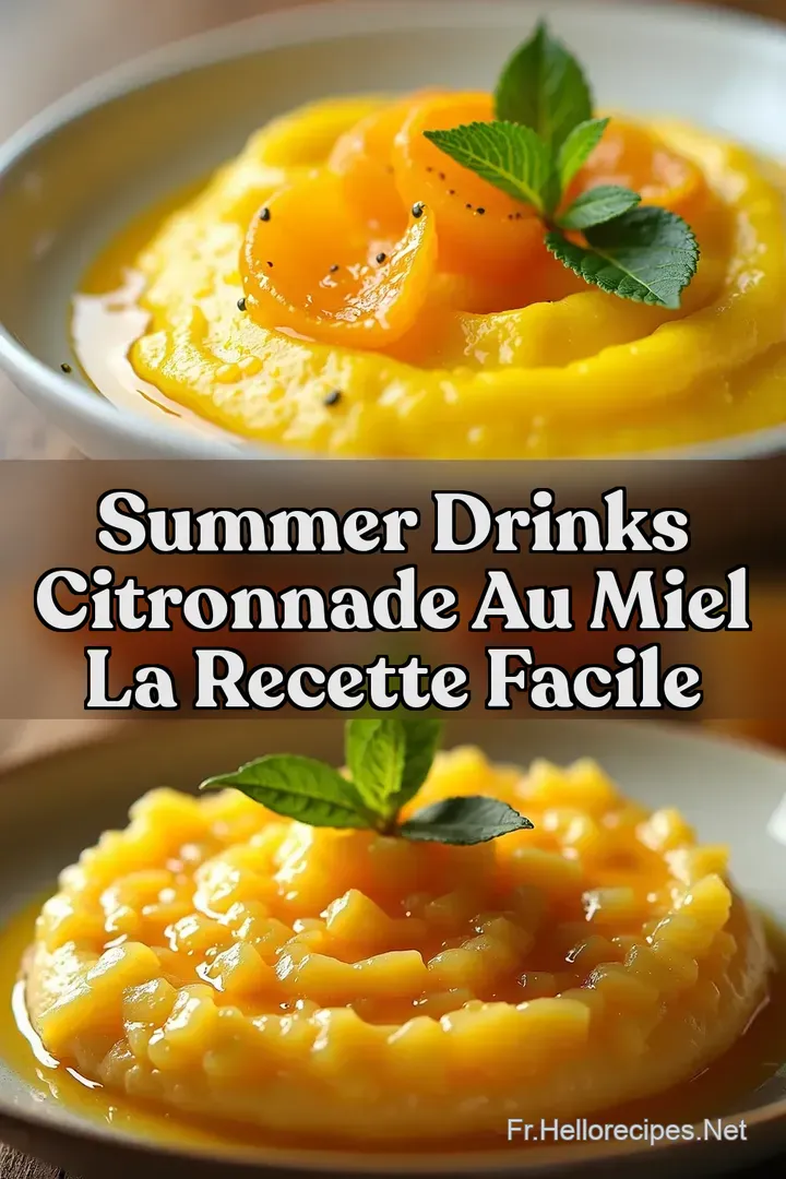 Summer Drinks Citronnade au miel la recette facile