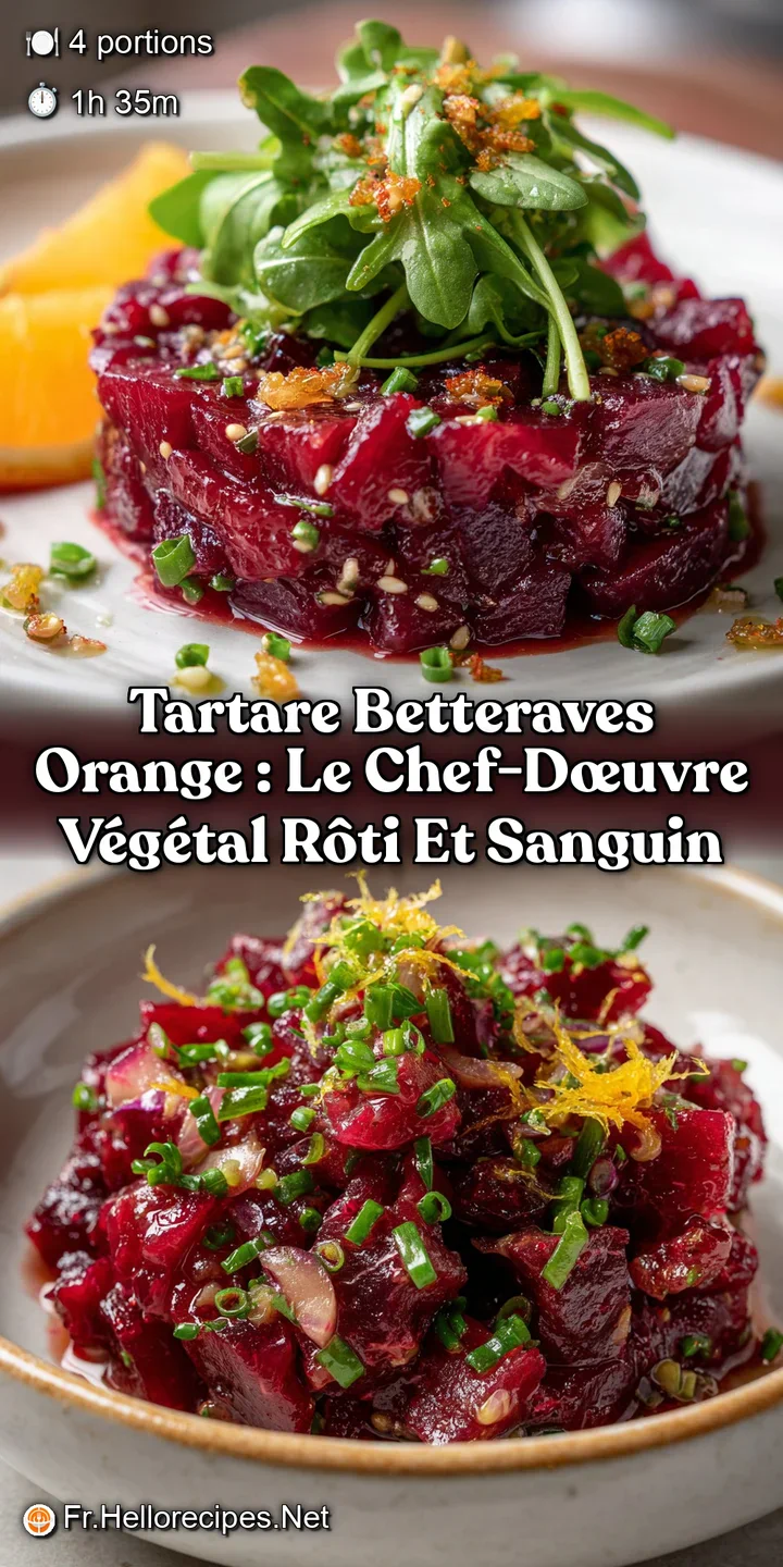 Tartare Betteraves Orange : Le Chef-d&oelig;uvre V&eacute;g&eacute;tal R&ocirc;ti et Sanguin
