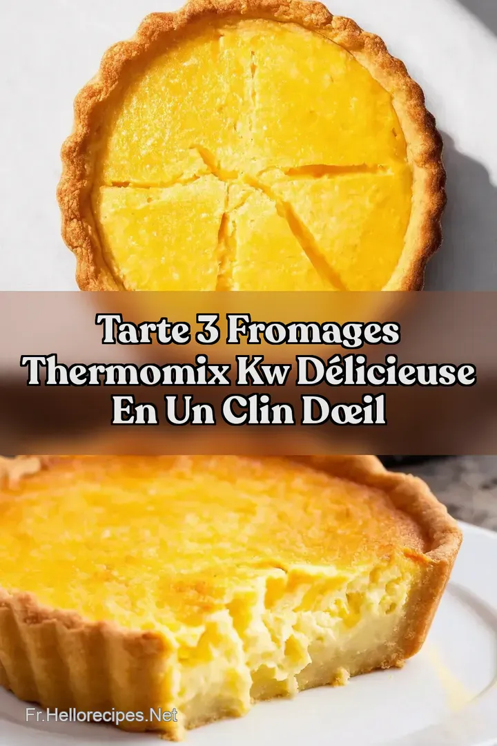 Tarte 3 Fromages Thermomix kw D&eacute;licieuse en un clin d&oelig;il