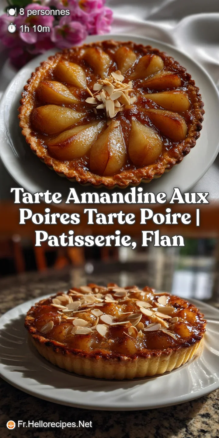 Tarte Amandine Aux Poires Tarte Poire | Patisserie Flan