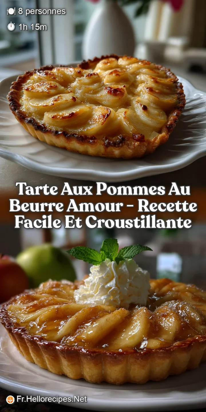 Close-up of baked apple slices with caramelized edges, the glistening fruit nestled within a flaky, buttery crust. Hints o...