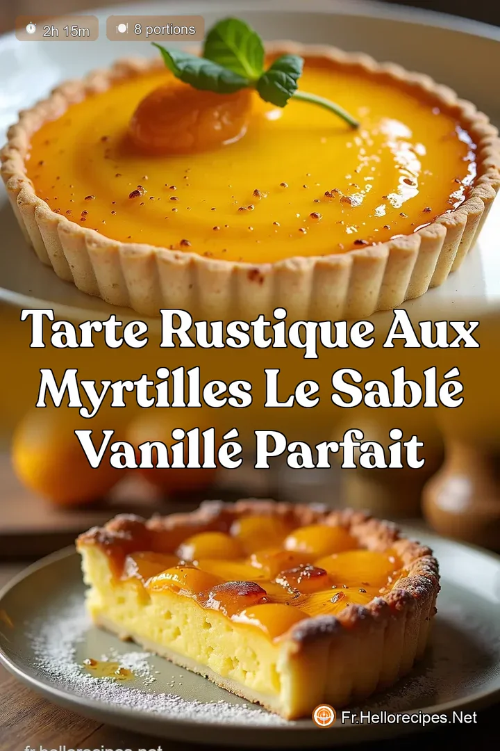 Tarte Rustique aux Myrtilles Le Sablé Vanillé Parfait