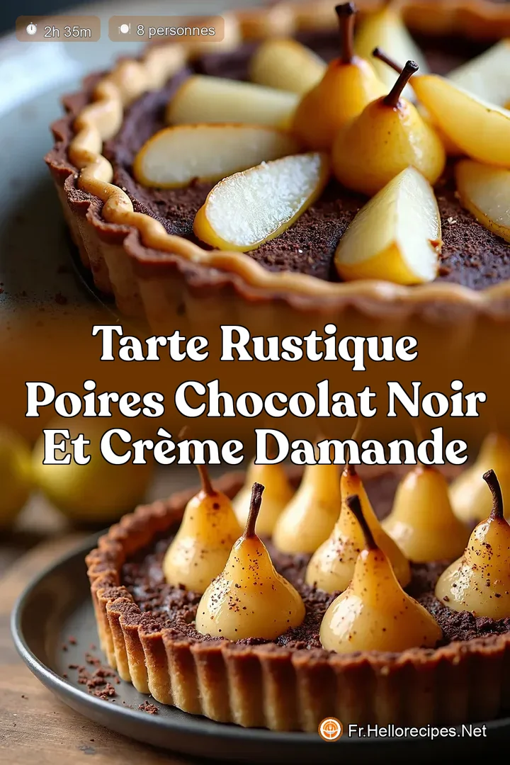 Tarte Rustique Poires Chocolat Noir et Crème dAmande