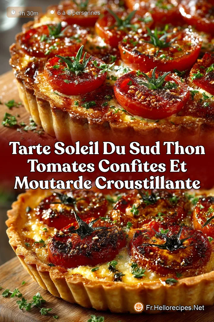 Tarte Soleil du Sud Thon Tomates Confites et Moutarde Croustillante