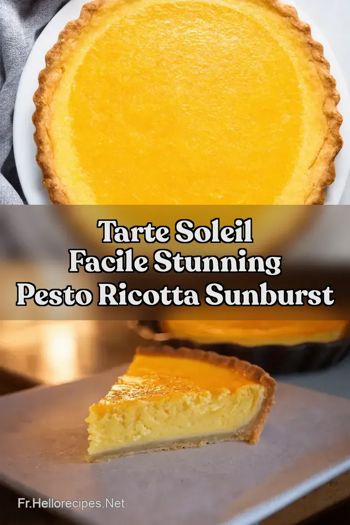 Tarte Soleil Facile Stunning Pesto Ricotta Sunburst