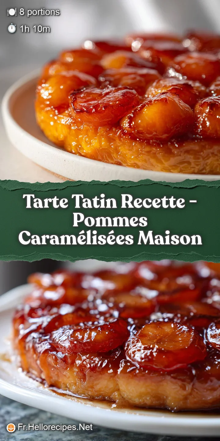 Close-up of shiny, sticky caramelized apples nestled in a perfectly golden, buttery puff pastry crust with blistered, bubb...