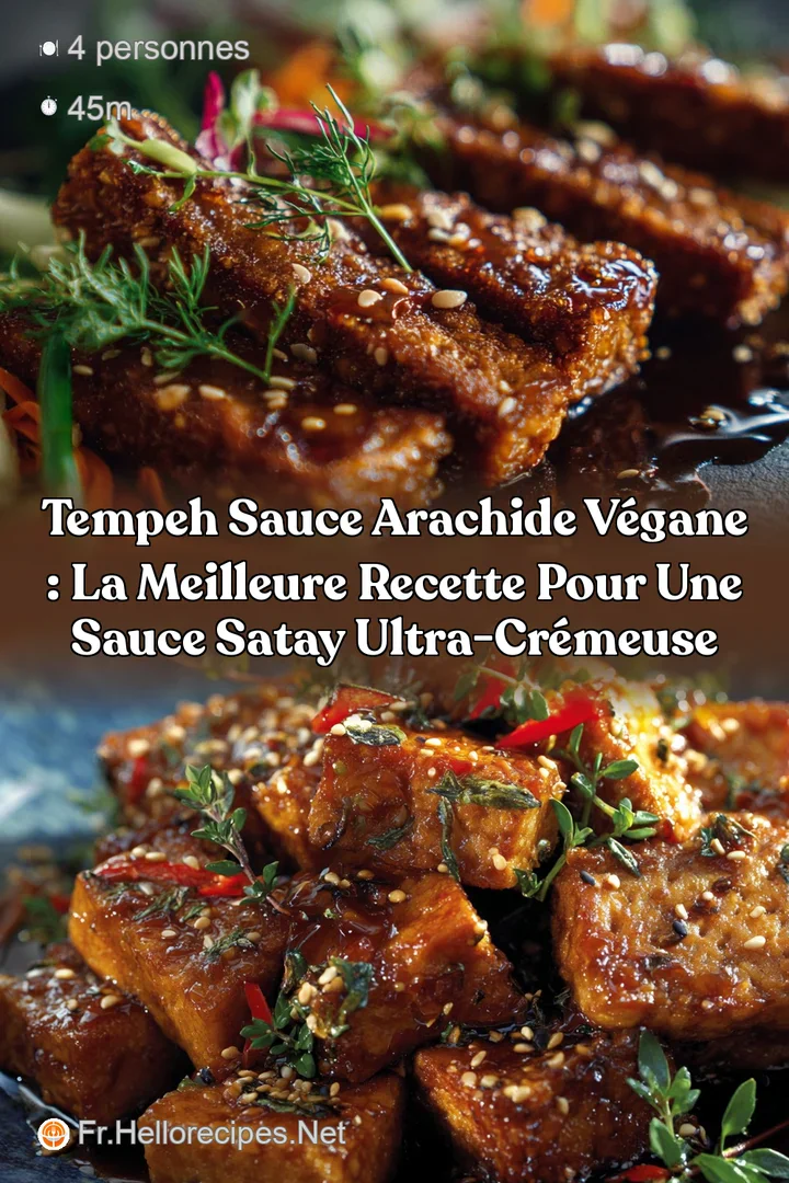 Tempeh sauce arachide v&eacute;gane : la meilleure recette pour une sauce satay ultra-cr&eacute;meuse