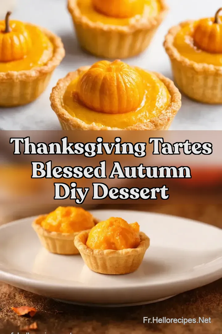 Thanksgiving Tartes Blessed Autumn DIY Dessert