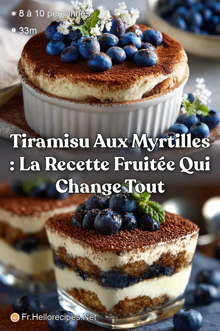 Tiramisu aux myrtilles : La recette fruit&eacute;e qui change tout