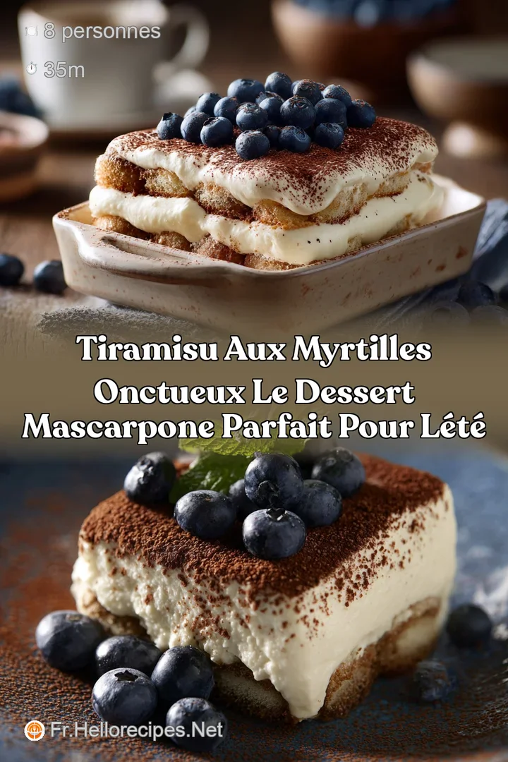 Tiramisu aux myrtilles onctueux Le dessert Mascarpone parfait pour l&eacute;t&eacute;