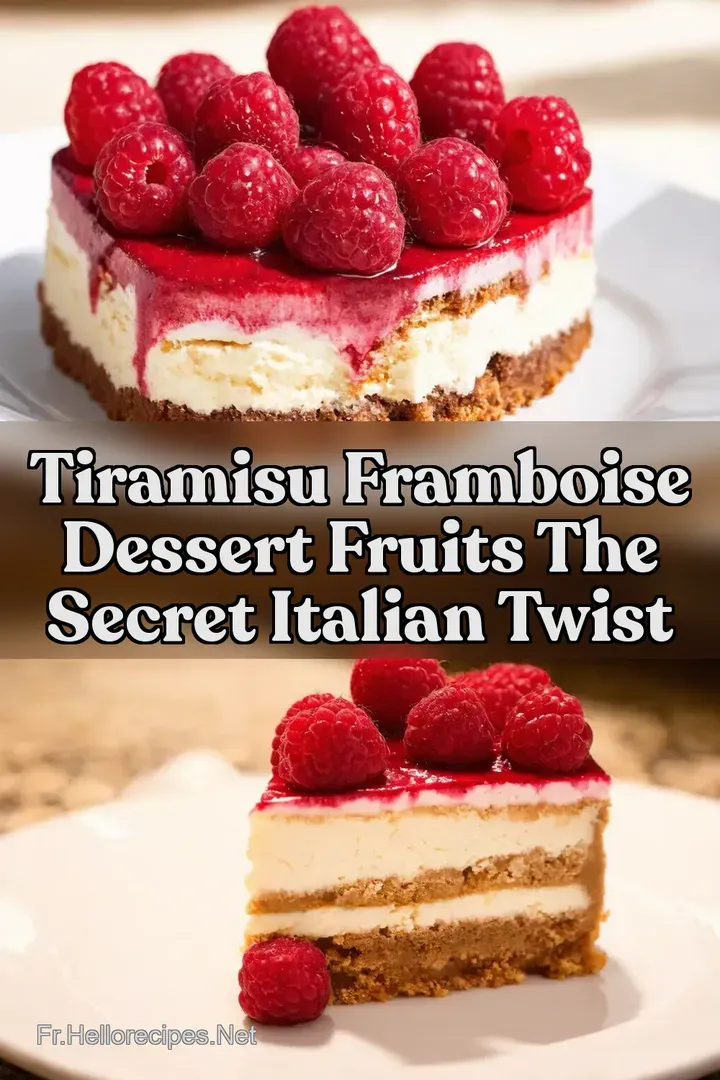 Tiramisu Framboise Dessert Fruits The Secret Italian Twist : ÉPINGLER POUR PLUS TARD Tiramisu Framboise Dessert Fruits The Secret Italian Twist
