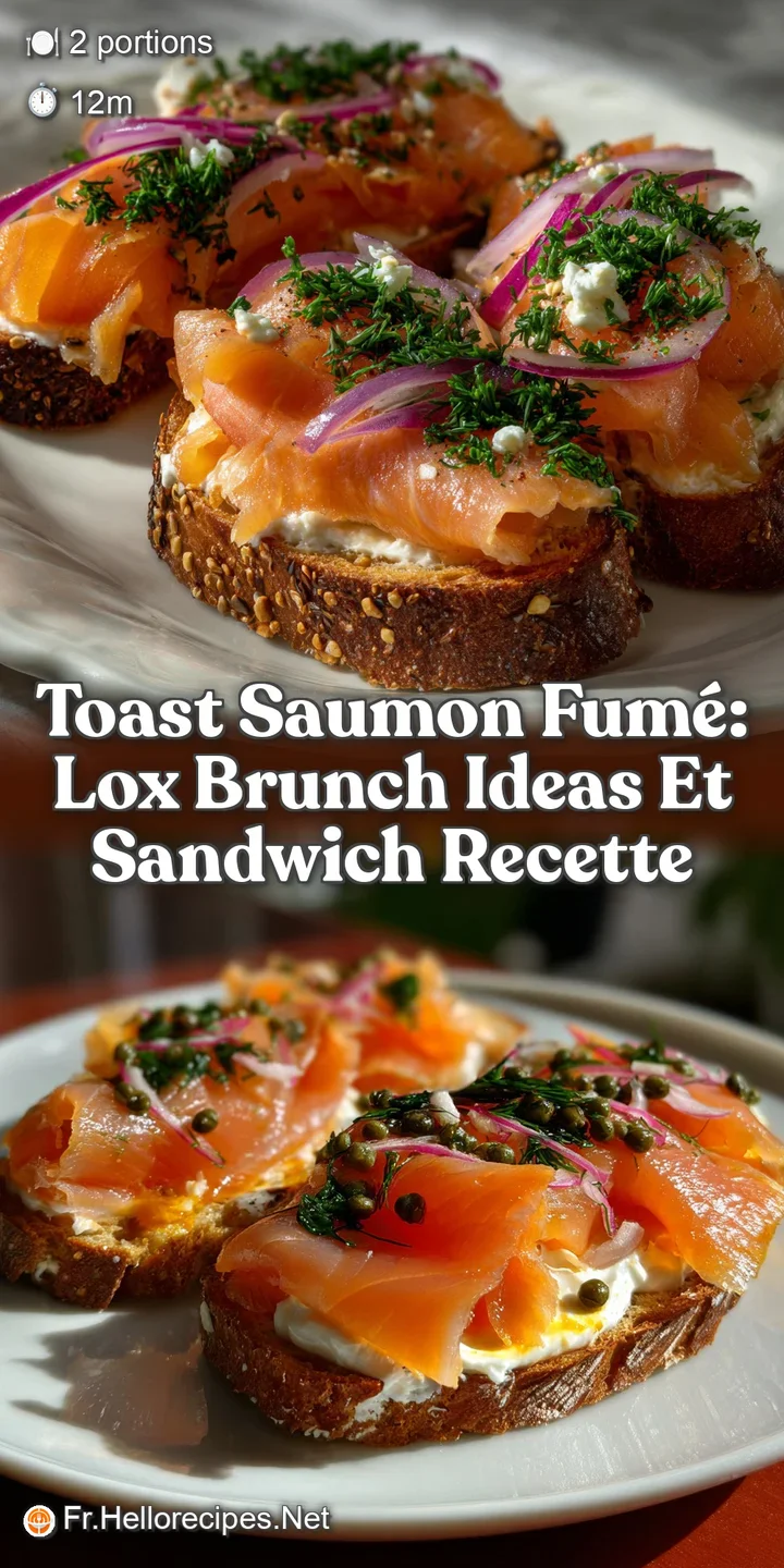 Close-up of a toast with glistening salmon, the rich cream cheese offset by the textures of the toasted bread, a delicious...