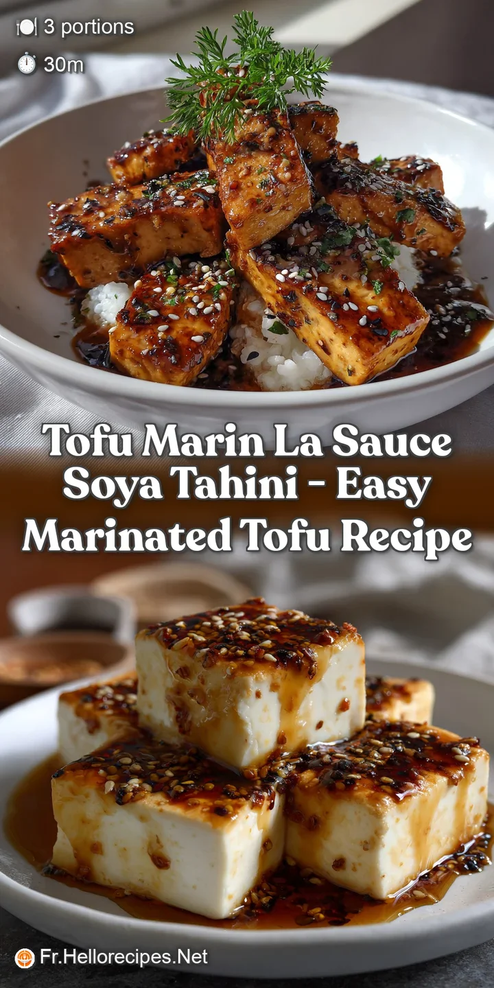 Tofu Marin La Sauce Soya Tahini - Easy Marinated Tofu Recipe
