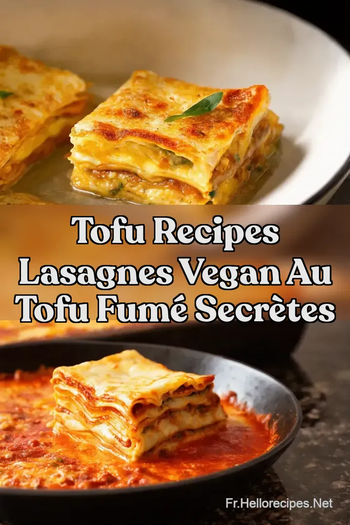 Tofu Recipes Lasagnes Vegan au Tofu Fum&eacute; Secr&egrave;tes