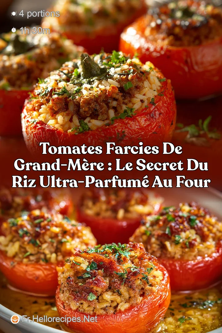 Tomates Farcies de Grand-M&egrave;re : Le secret du riz ultra-parfum&eacute; au four