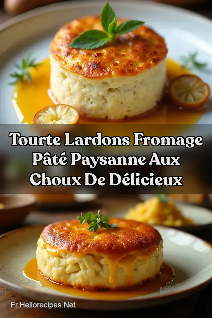 Tourte Lardons Fromage P&acirc;t&eacute; Paysanne Aux Choux De D&eacute;licieux