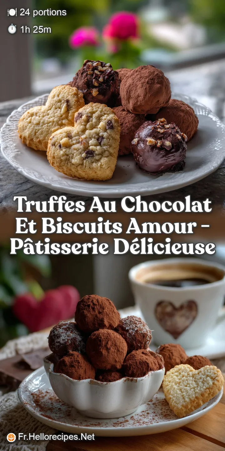 Truffes Au Chocolat et Biscuits Amour - P&acirc;tisserie D&eacute;licieuse