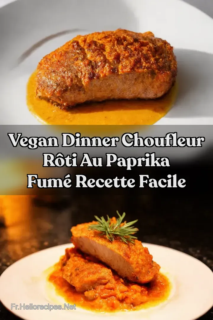 Vegan Dinner Choufleur R&ocirc;ti au Paprika Fum&eacute; Recette Facile