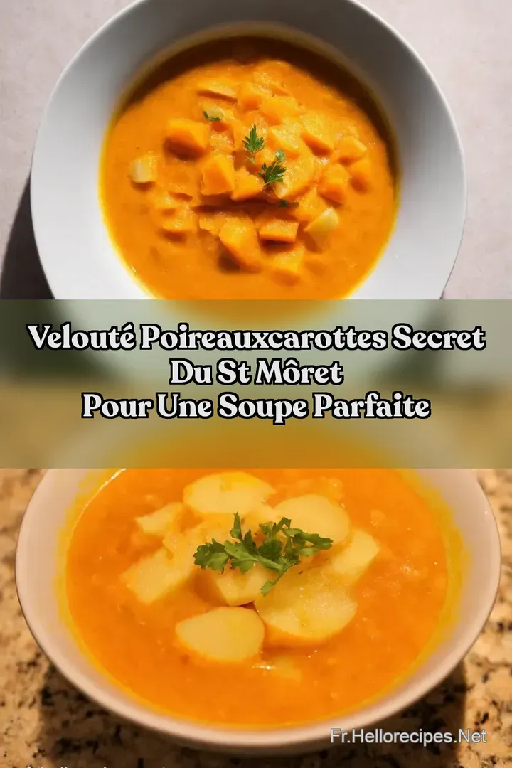 Velout&eacute; PoireauxCarottes Secret du St M&ocirc;ret pour une Soupe Parfaite