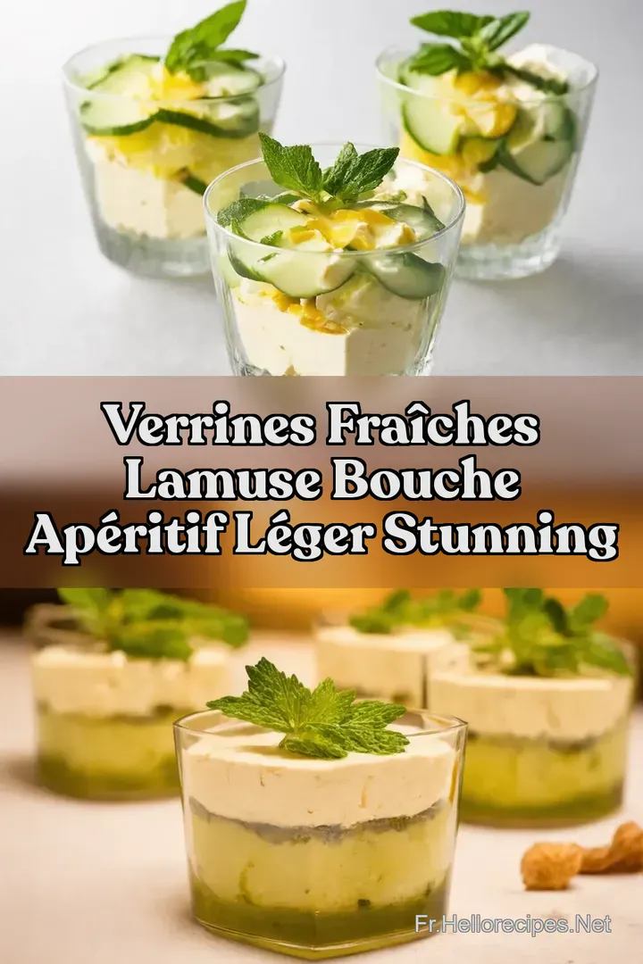 Verrines Fraîches lamuse bouche apéritif léger STUNNING : ÉPINGLER POUR PLUS TARD Verrines Fraîches lamuse bouche apéritif léger STUNNING
