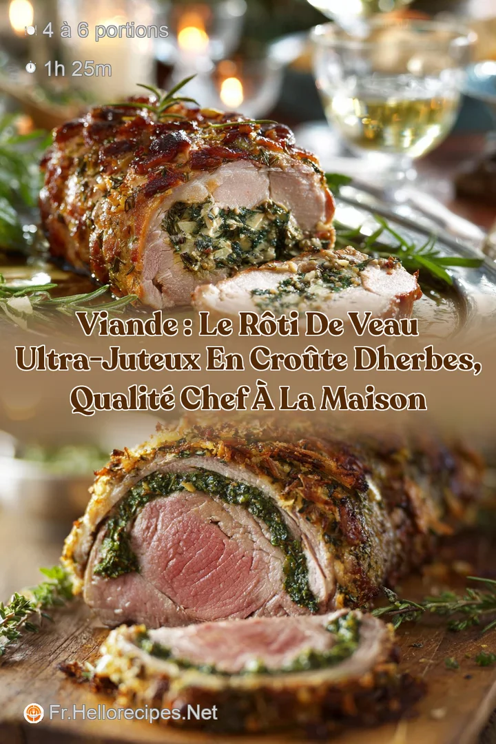 Viande : Le r&ocirc;ti de veau ultra-juteux en cro&ucirc;te dherbes qualit&eacute; chef &agrave; la maison