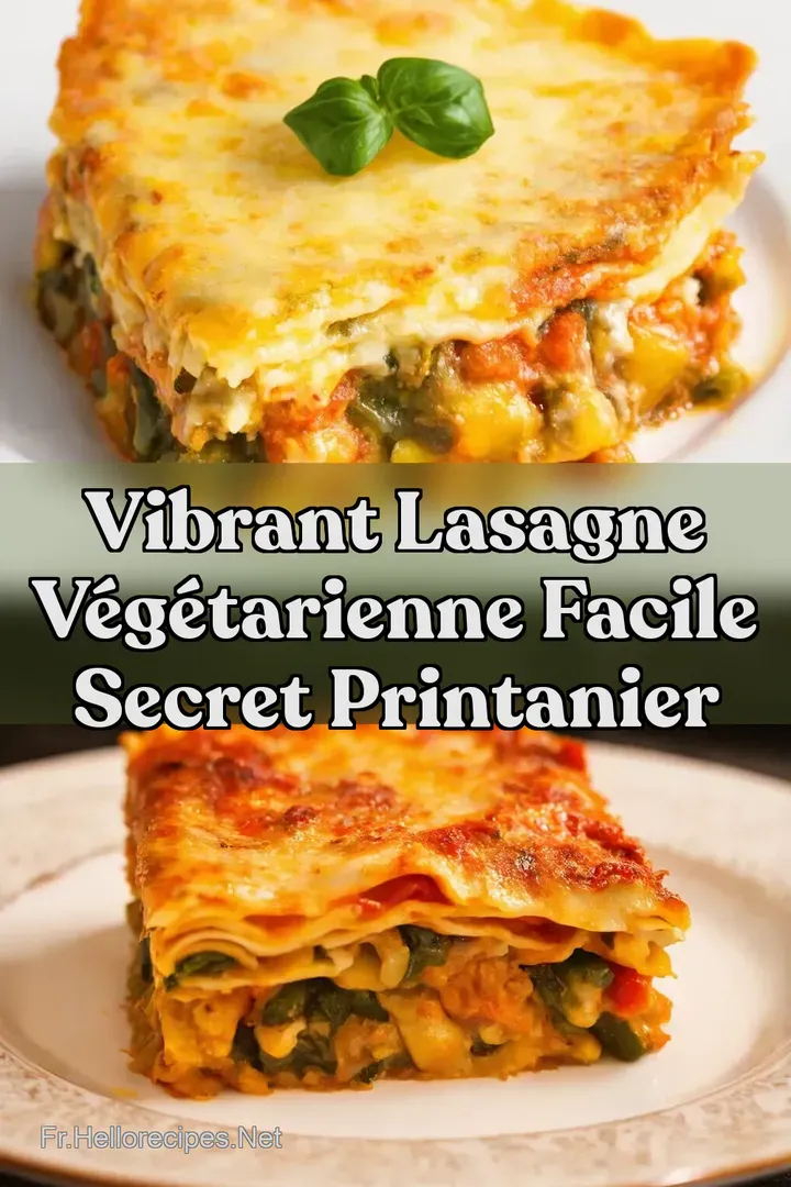 Vibrant Lasagne V&eacute;g&eacute;tarienne Facile Secret Printanier