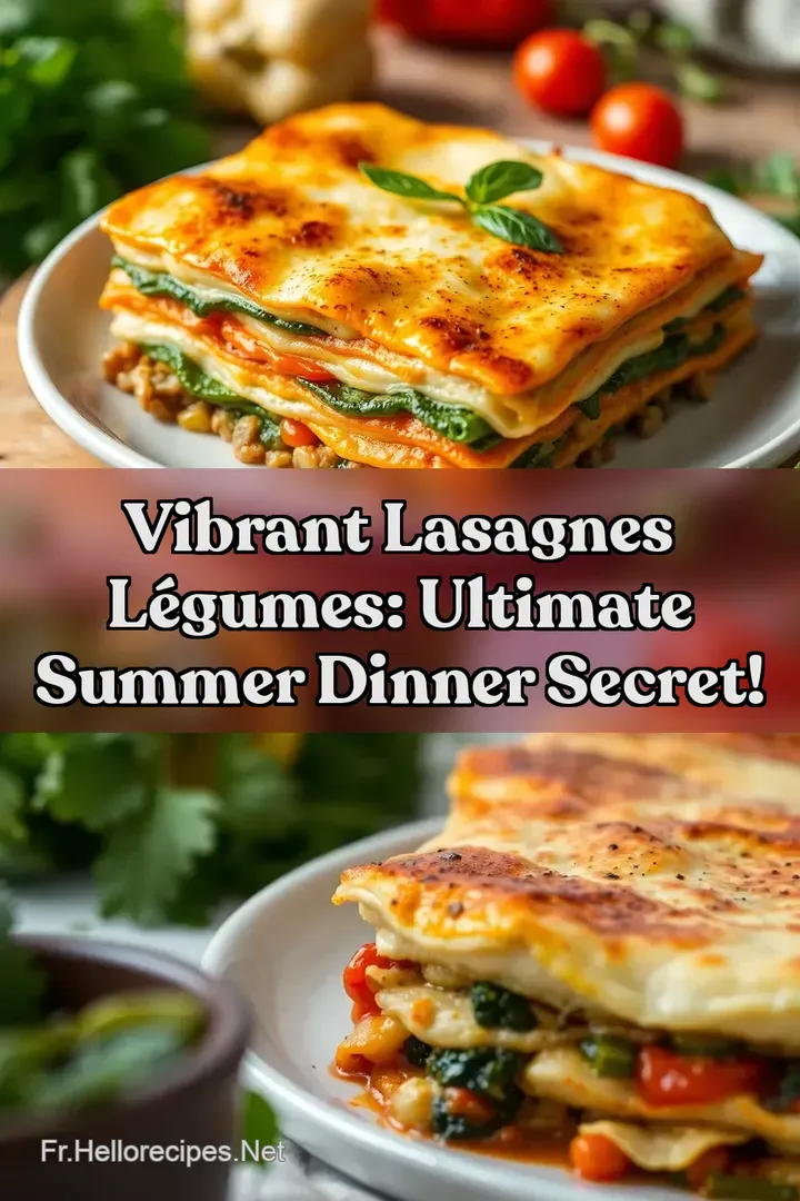 Vibrant Lasagnes Légumes: Ultimate Summer Dinner Secret! : ÉPINGLER POUR PLUS TARD Vibrant Lasagnes Légumes: Ultimate Summer Dinner Secret!