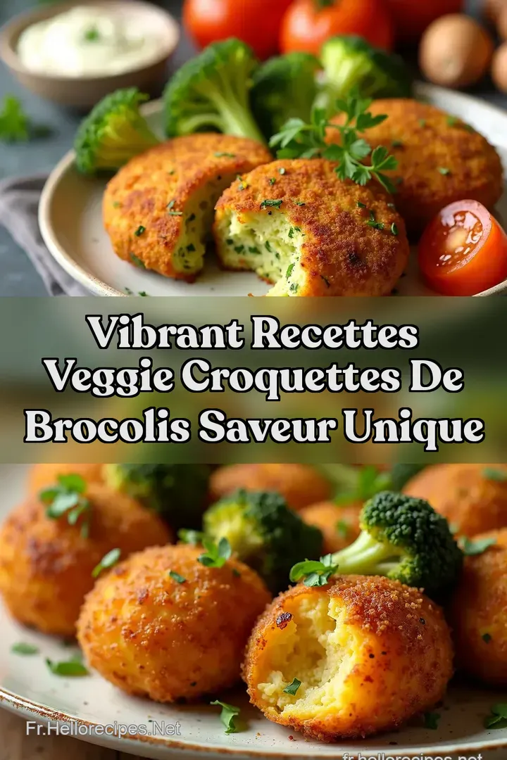 Vibrant Recettes Veggie Croquettes de Brocolis Saveur Unique