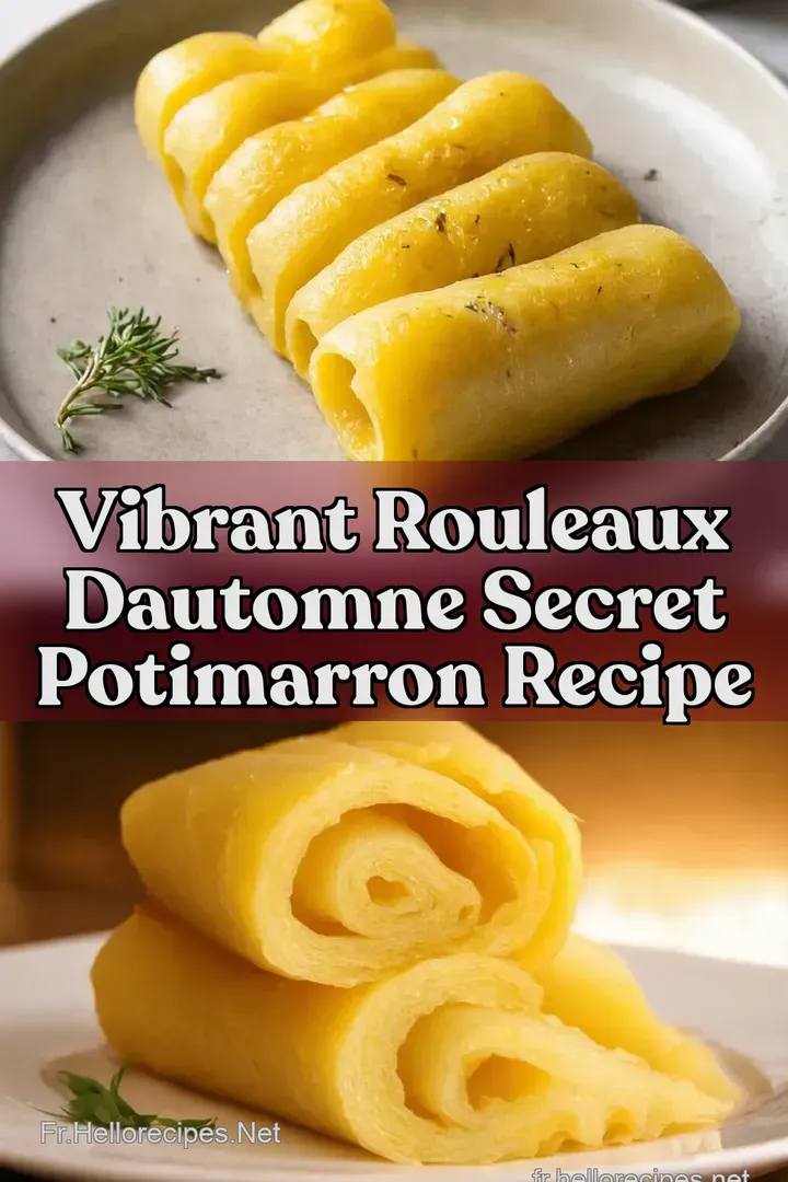 Vibrant Rouleaux dAutomne Secret Potimarron Recipe