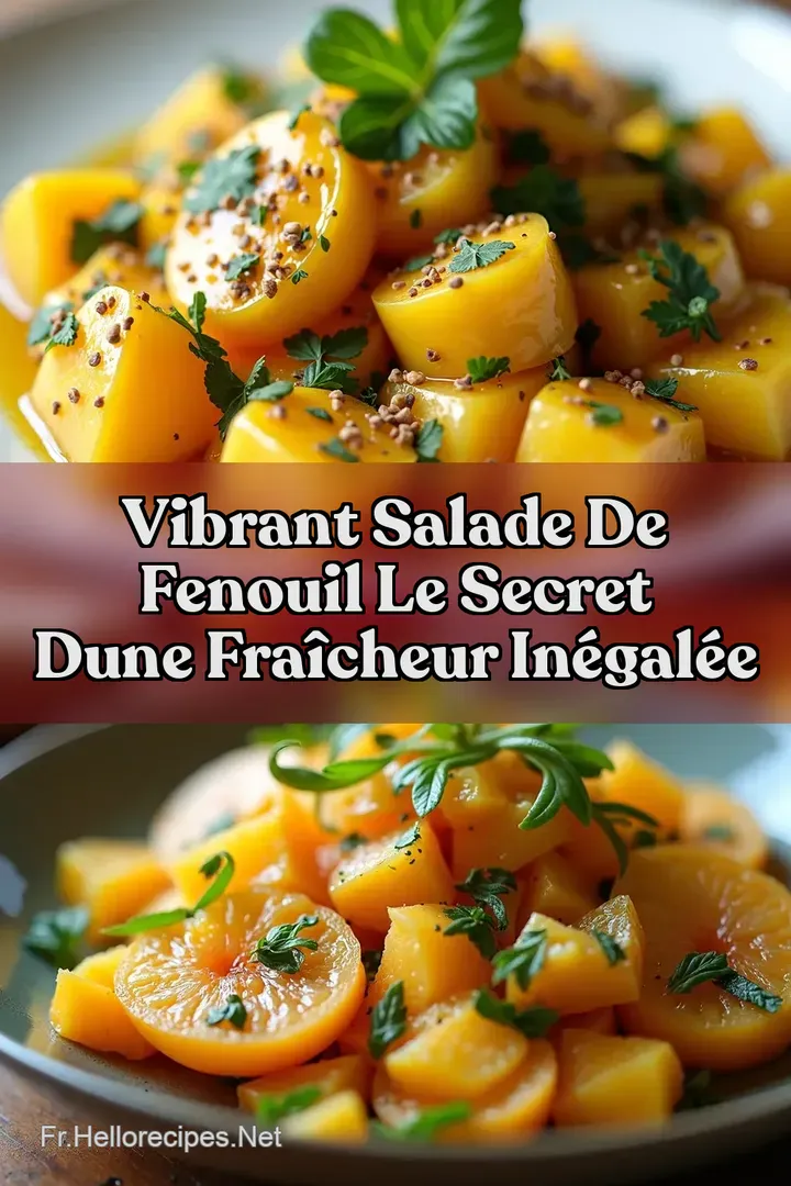 Vibrant Salade de Fenouil Le Secret dune Fra&icirc;cheur In&eacute;gal&eacute;e