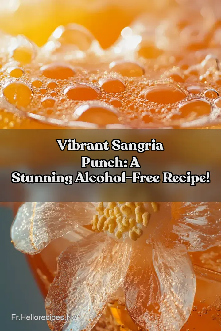 Vibrant Sangria Punch: A Stunning Alcohol-Free Recipe! : ÉPINGLER POUR PLUS TARD Vibrant Sangria Punch: A Stunning Alcohol-Free Recipe!