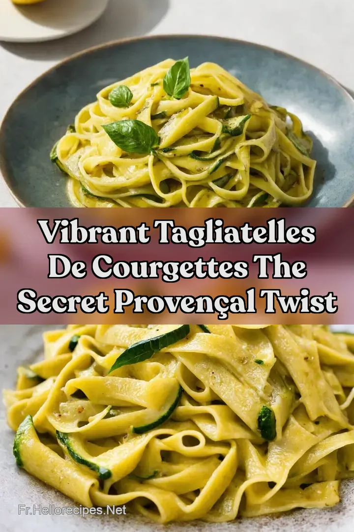 Vibrant Tagliatelles de Courgettes The Secret Proven&ccedil;al Twist