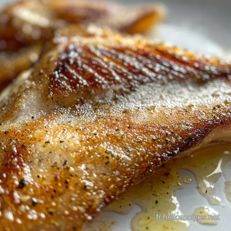 Delicate skate wing plated with capers and browned butter sauce, offering a restaurant-worthy presentation, ready to savor.