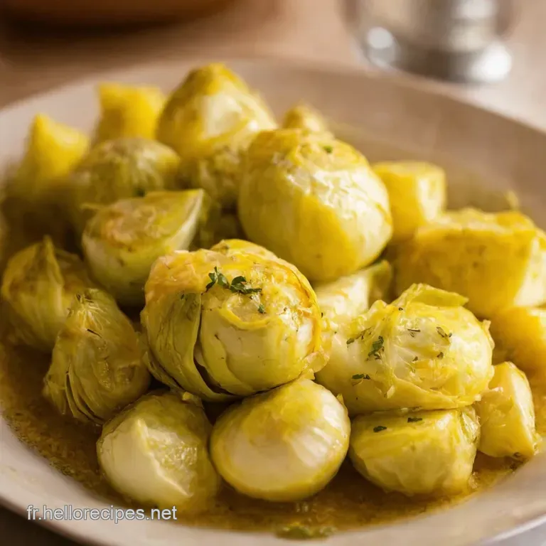 Artichauts Poivrade Saut&eacute;s Au Citron Confit presentation