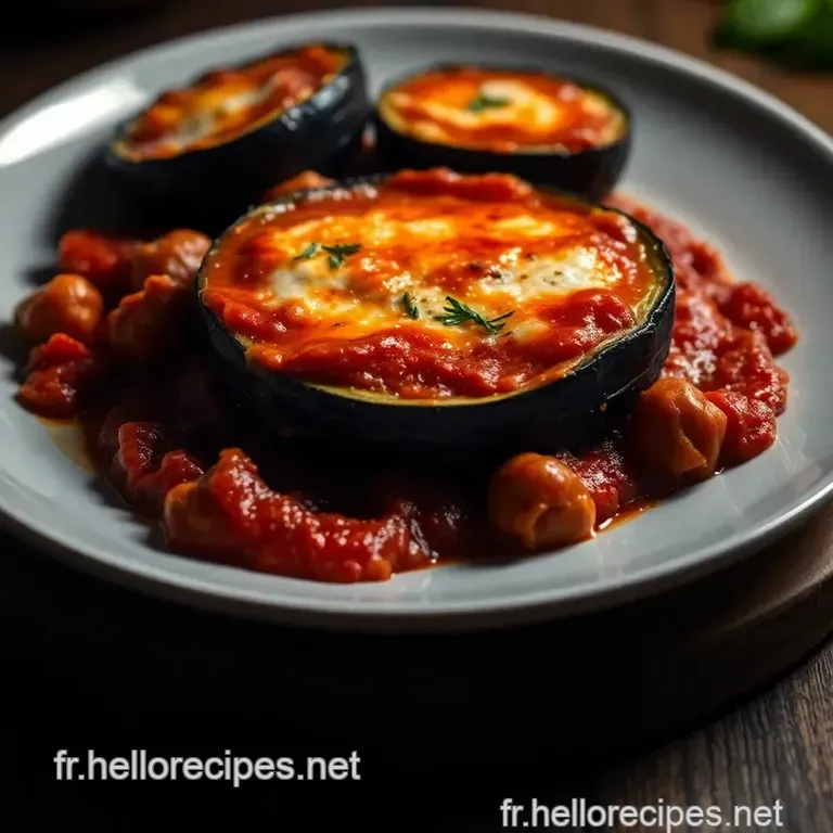Aubergine alla Parmigiana presentation