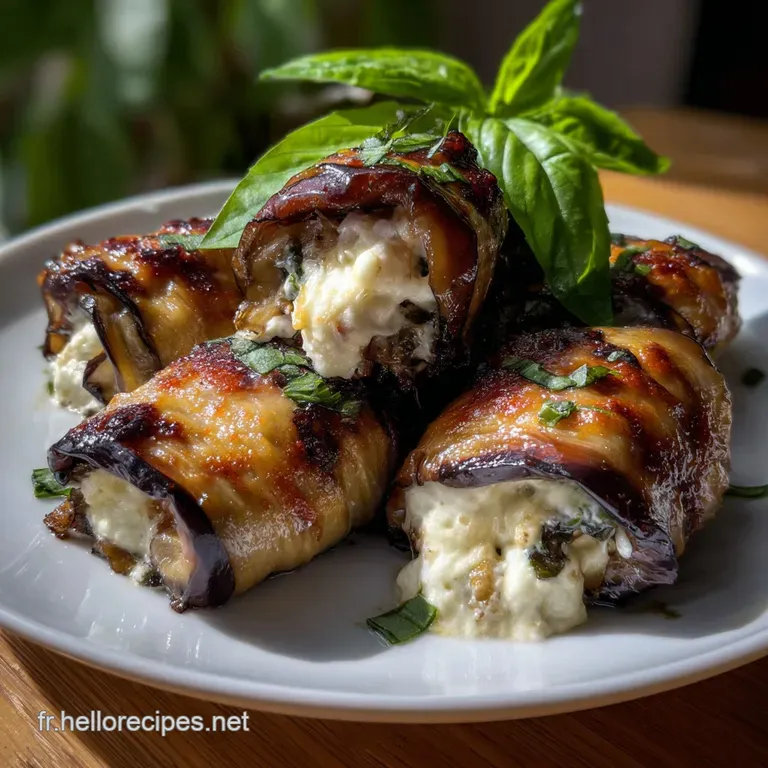 Aubergine Rolls : Roulades dAubergine Farcies &agrave; lItalienne