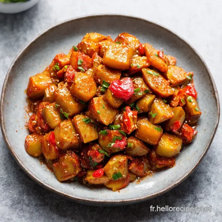Aubergines Chinoises Sautées à lAil et au Gingembre