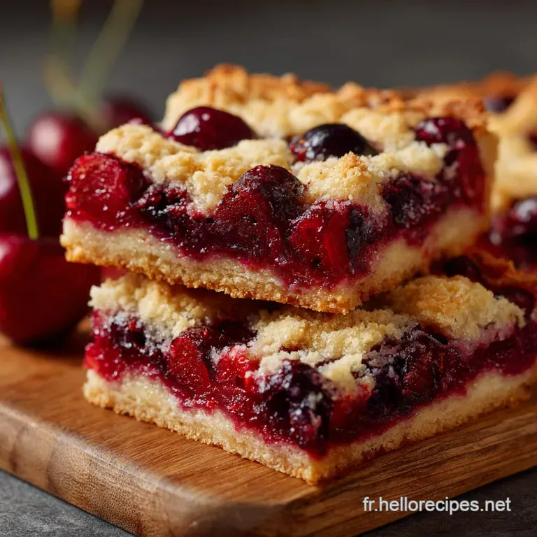 Cherry Pie Bars Nos barres croustillantes à la cerise façon pâtissier