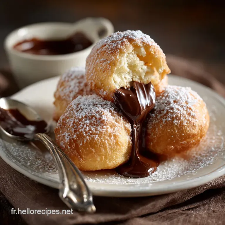 Beignets au chocolat fourr&eacute;s ganache : la recette souffl&eacute;e de tradition