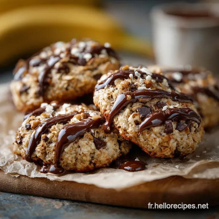 Biscuits Avoine Banane Et Chocolat Vegan La Recette Facile Et Rapide presentation