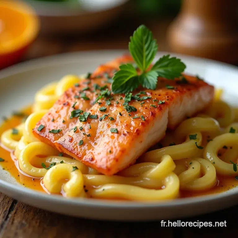 Blanquette De Saumon Printani&egrave;re Aux Poireaux Et Carottes presentation