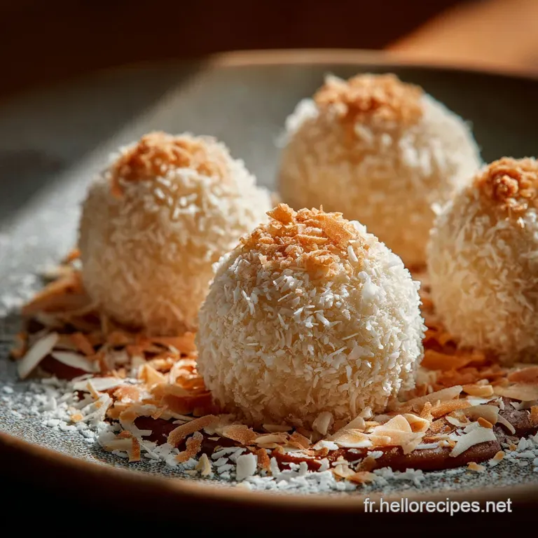Boules de Cr&egrave;me de Coco : La recette exotique facile et fondante du Chef