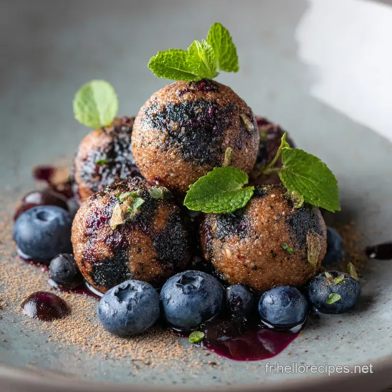 Boules Dnergie Aux Bleuets La Meilleure Recette Express Sans Cuisson presentation