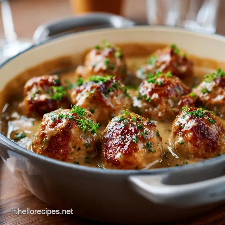 Boulettes de viande hach&eacute;e en sauce au four : Le secret du moelleux garanti