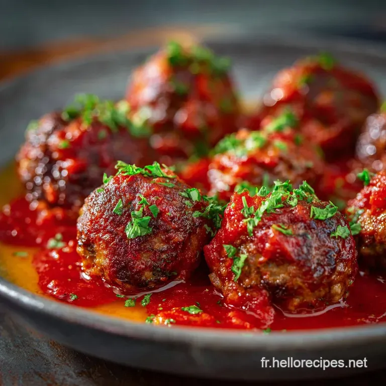Les Boulettes de Bœuf du Chef à la Sauce Tomate Longuement Mijotée