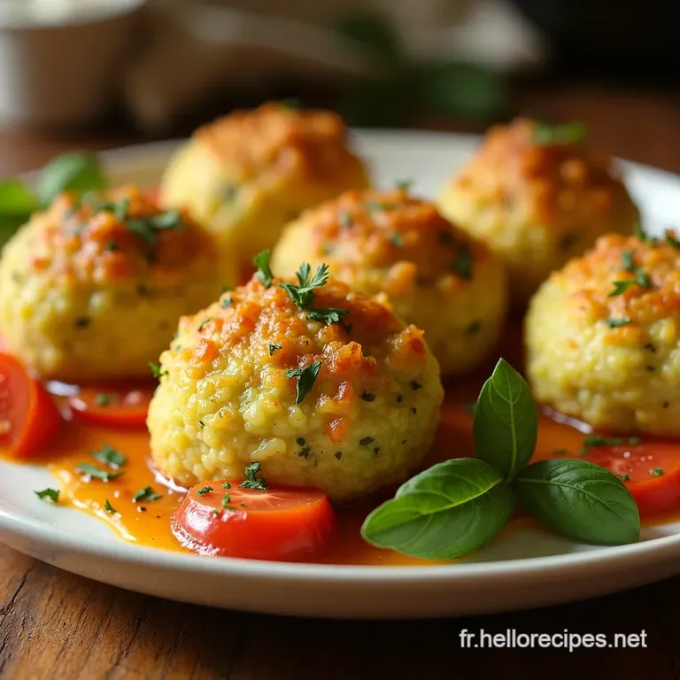 Boulettes De Courgettes Au Four La Gourmandise L&eacute;g&egrave;re presentation