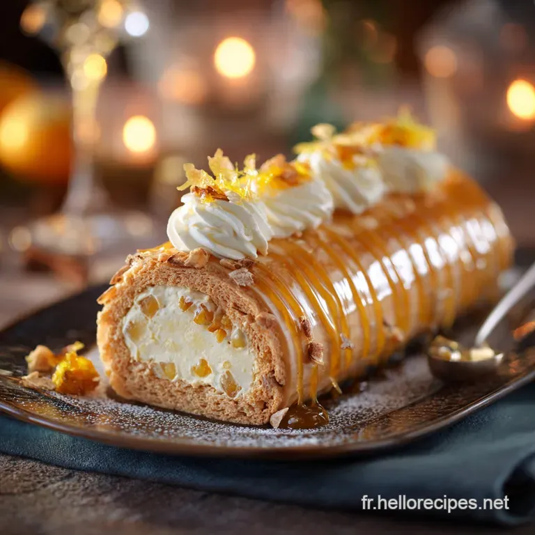 La Bûche Soleil Levant Yuzu Miel et Douceur de Noël